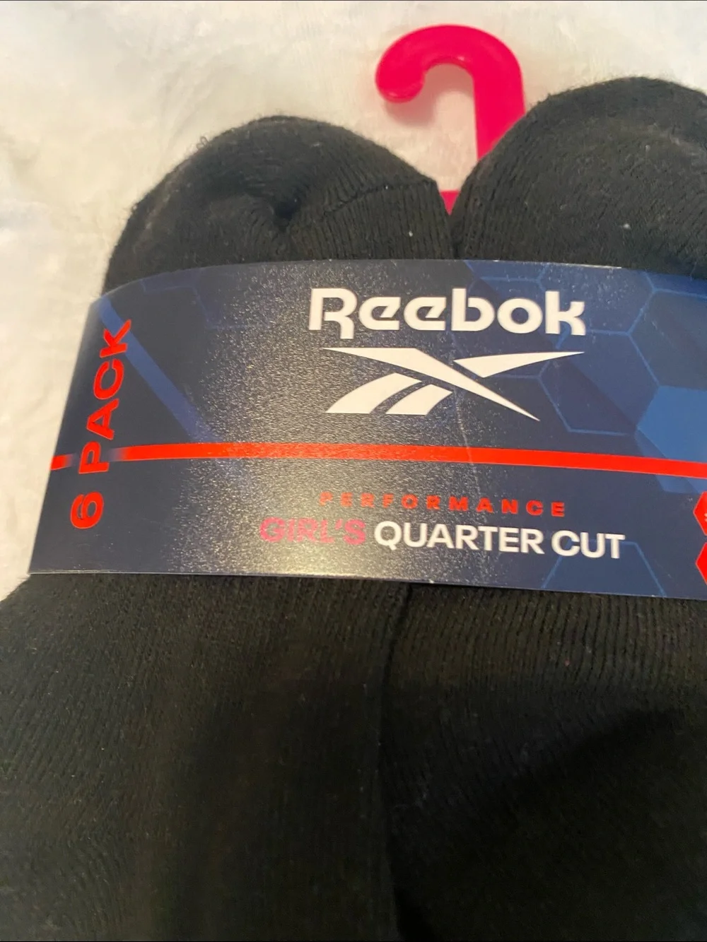 Reebok Performance Girls Quarter Cut 6 pack Socks